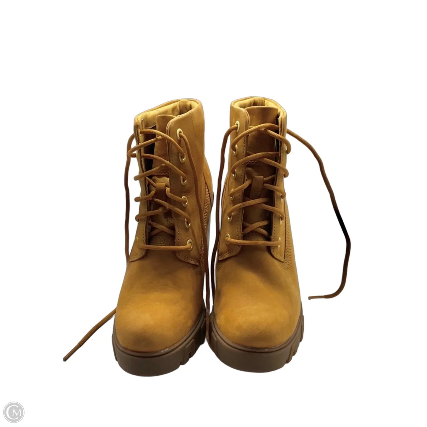Boots Ankle Heels By Timberland In Tan, Size: 7