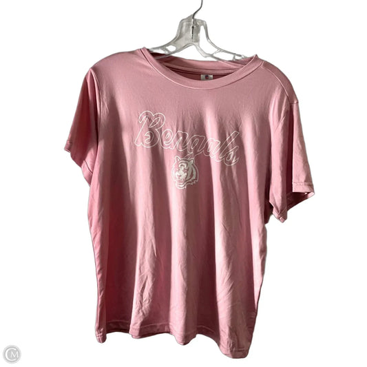 Athletic Top Short Sleeve By Nfl In Pink, Size: M
