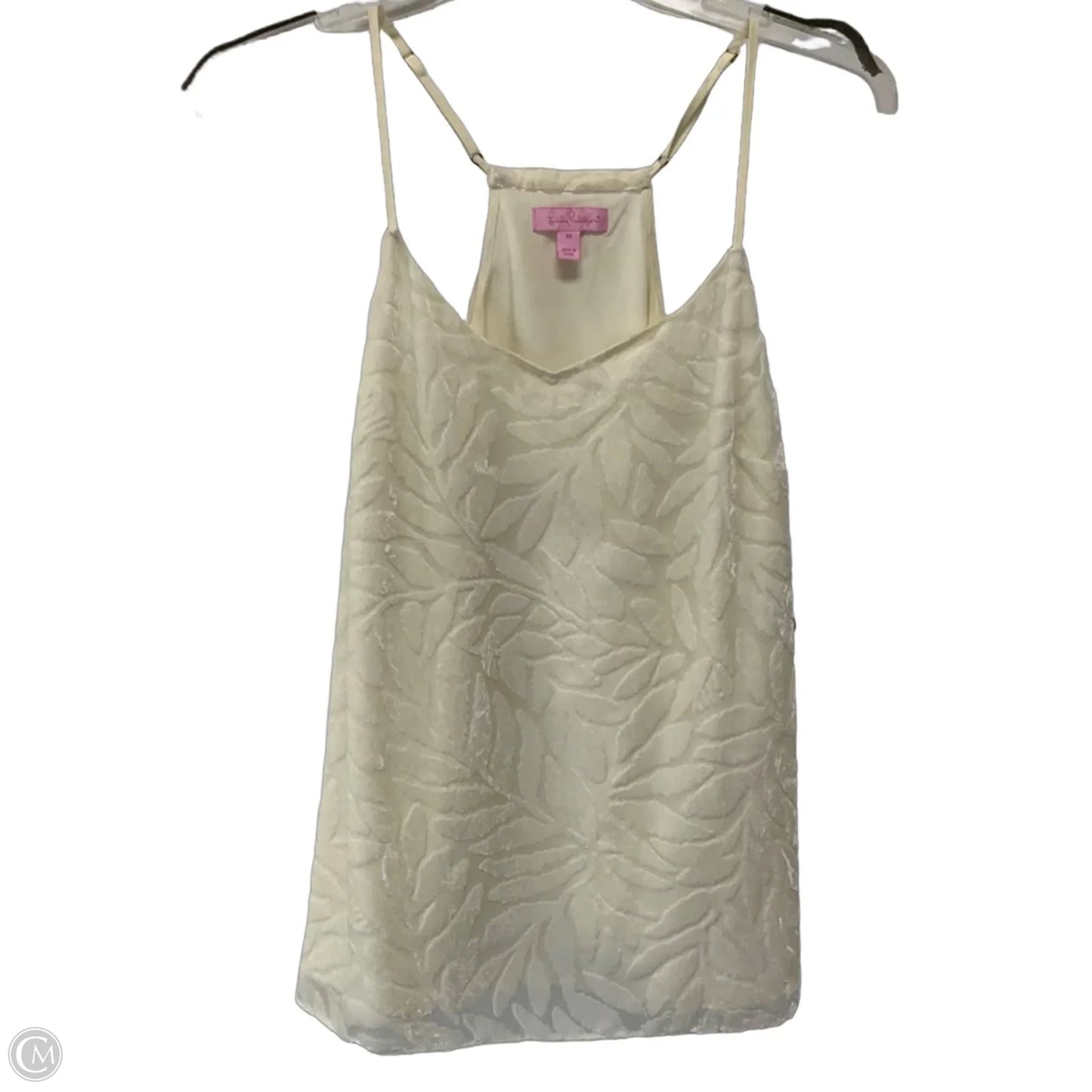 Top Sleeveless Designer By Lilly Pulitzer In Cream, Size: M