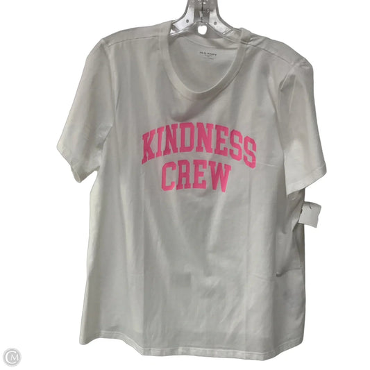 Top Short Sleeve Basic By Old Navy In White, Size: Xl