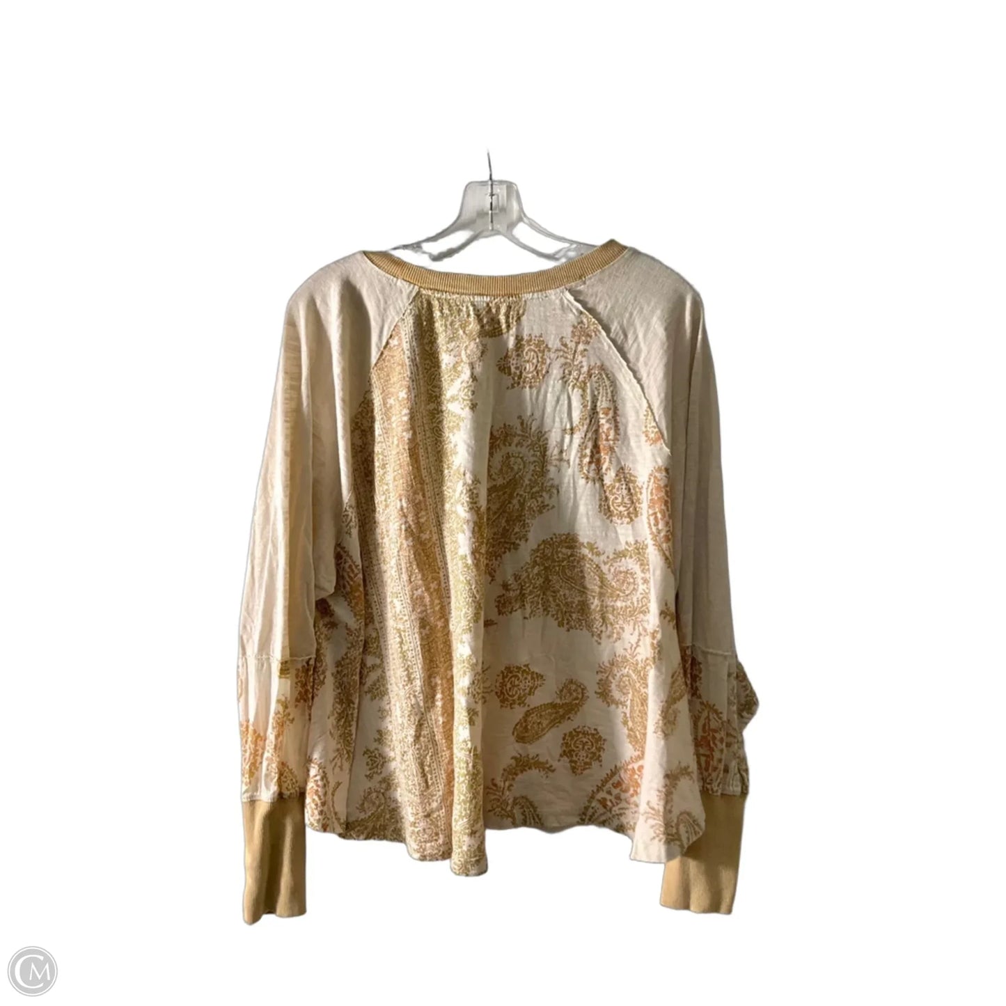 Top Long Sleeve By We The Free In Tan & White, Size: Xs