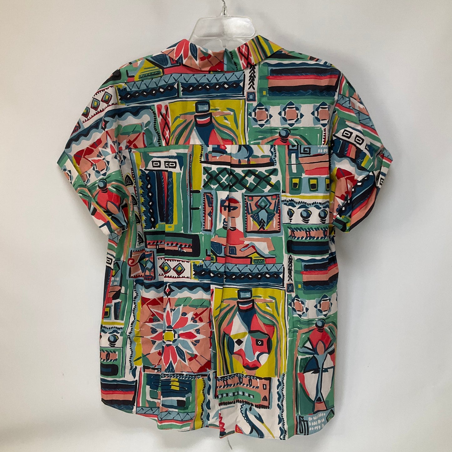 Multi-colored Top Short Sleeve Lafayette 148, Size L