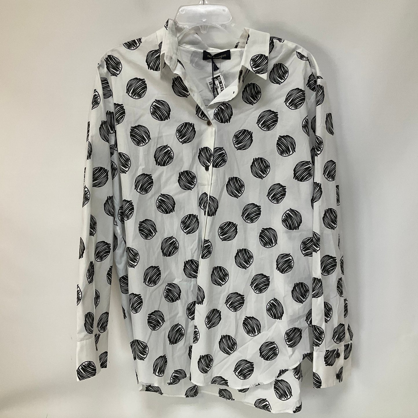 Black & White Top Long Sleeve Cma, Size L