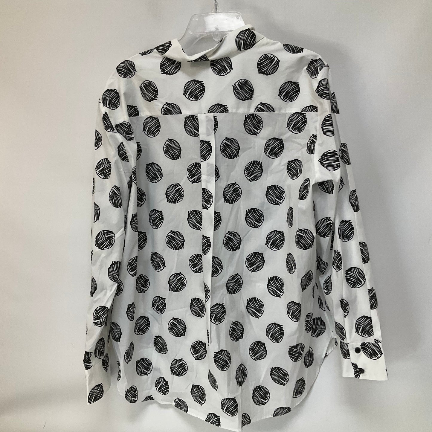 Black & White Top Long Sleeve Cma, Size L