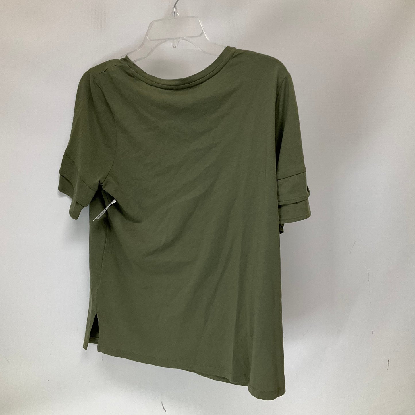 Green Top Short Sleeve Basic Michael By Michael Kors, Size M