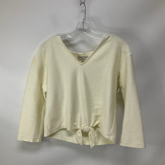 Top Long Sleeve By Madewell In Cream, Size: S