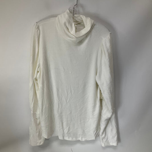 Top Long Sleeve Basic By Anthropologie In White, Size: Xl