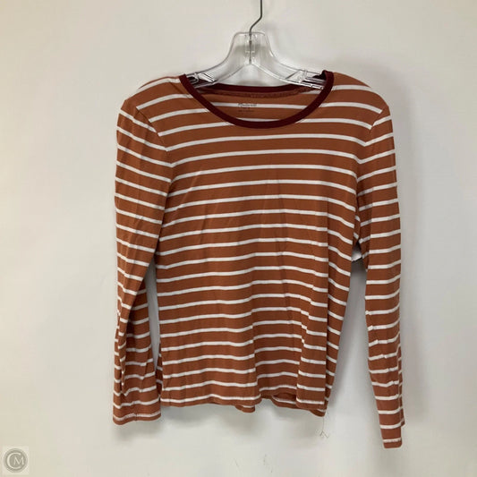 Top Long Sleeve By Madewell In Striped Pattern, Size: S