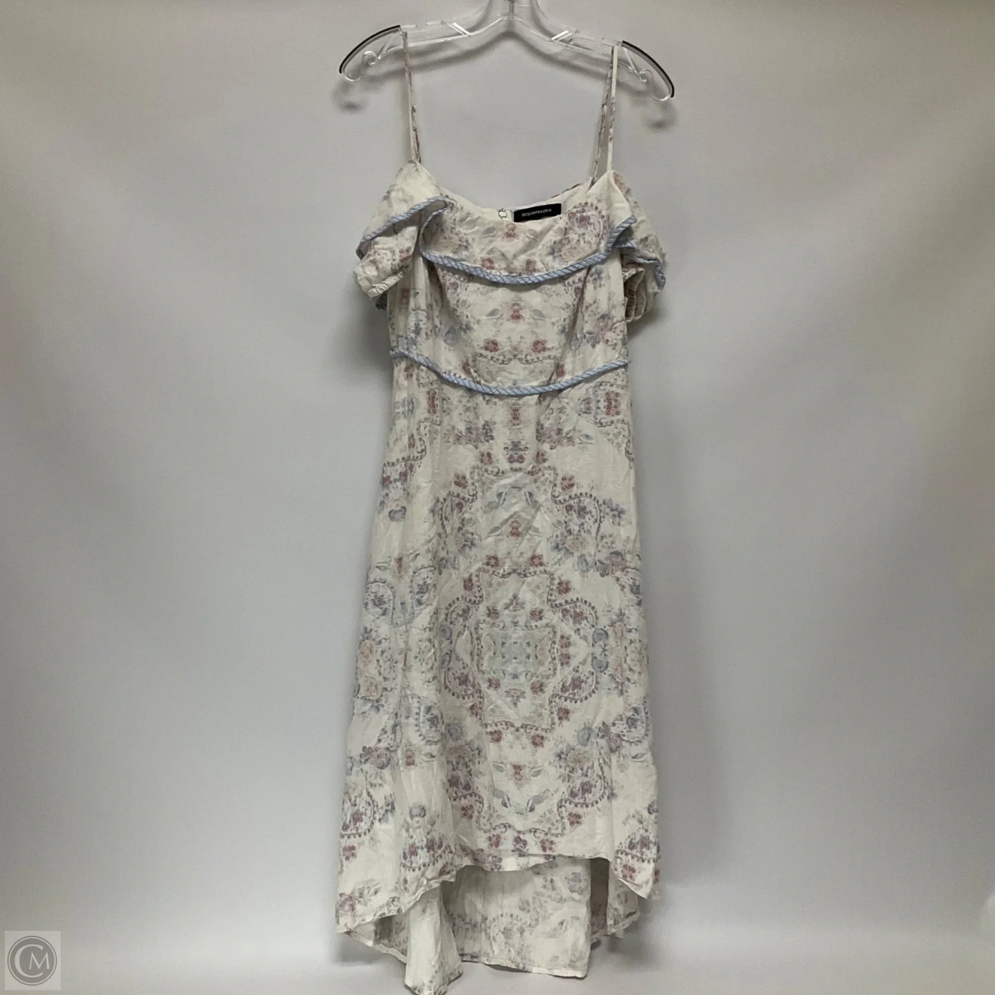 Dress Party Midi By Bcbgmaxazria In White, Size: L