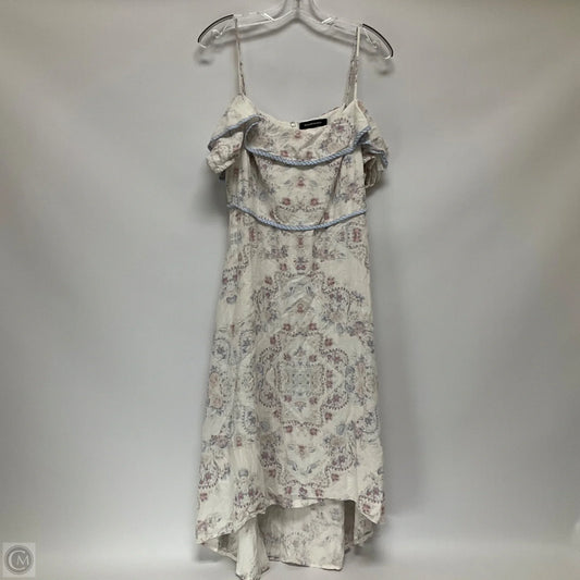 Dress Party Midi By Bcbgmaxazria In White, Size: L
