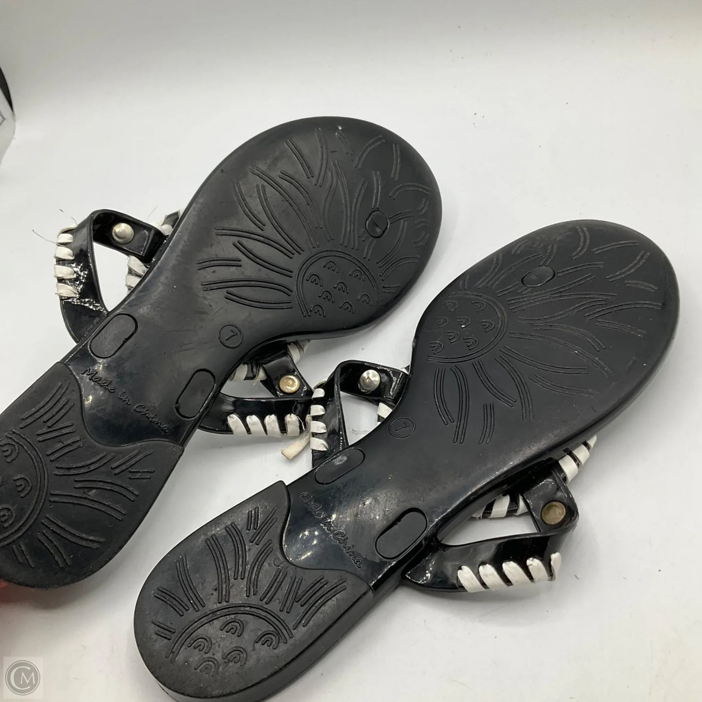 Sandals Flats By Soda In Black, Size: 7.5