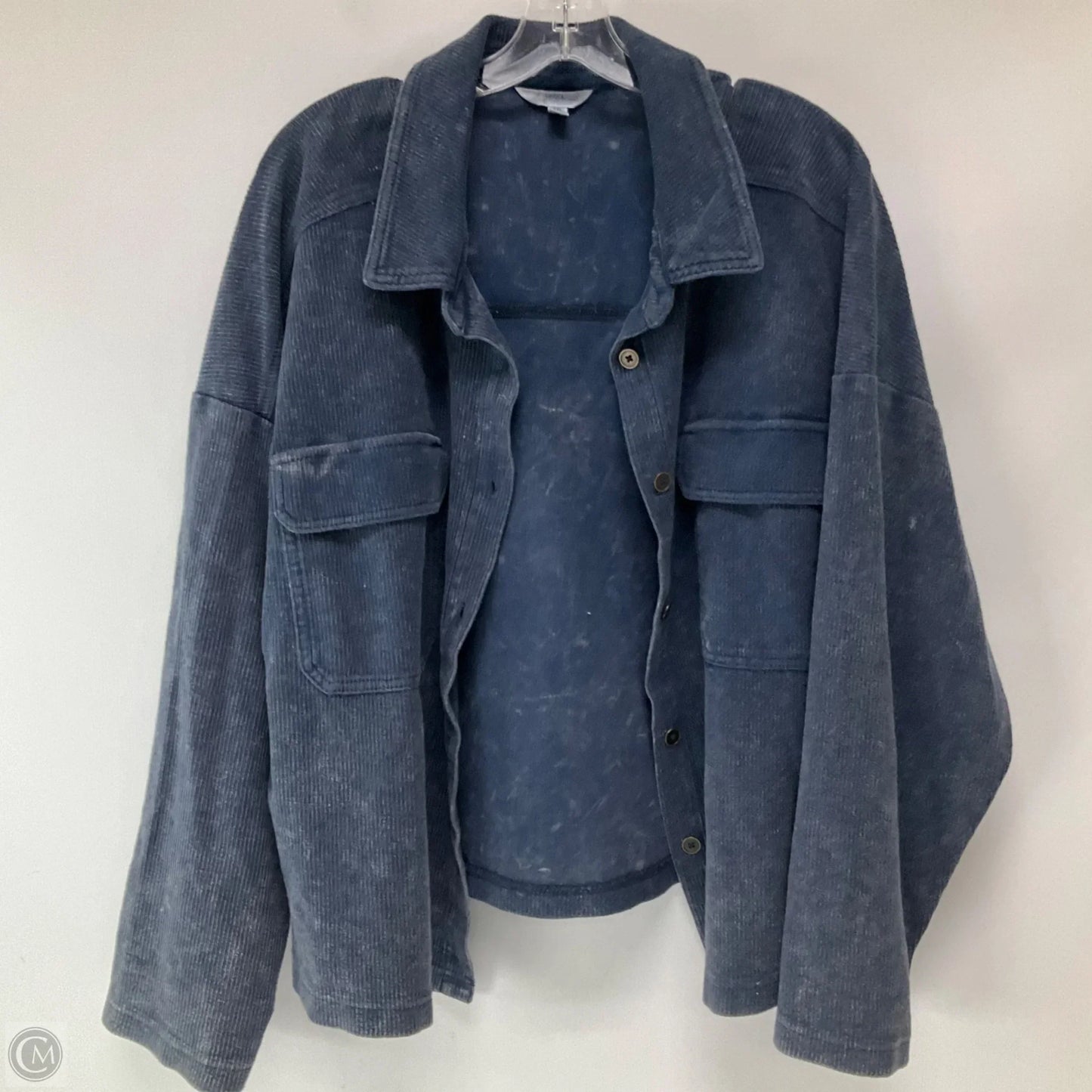 Jacket Shirt By Time And Tru In Blue, Size: Xxl
