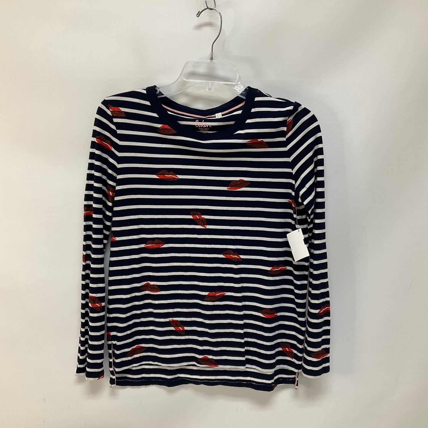 Blue & White Top Long Sleeve Boden, Size Xs