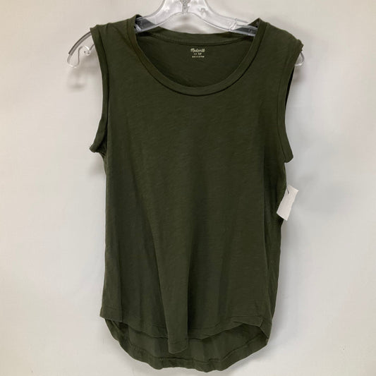 Green Top Sleeveless Basic Madewell, Size Xs