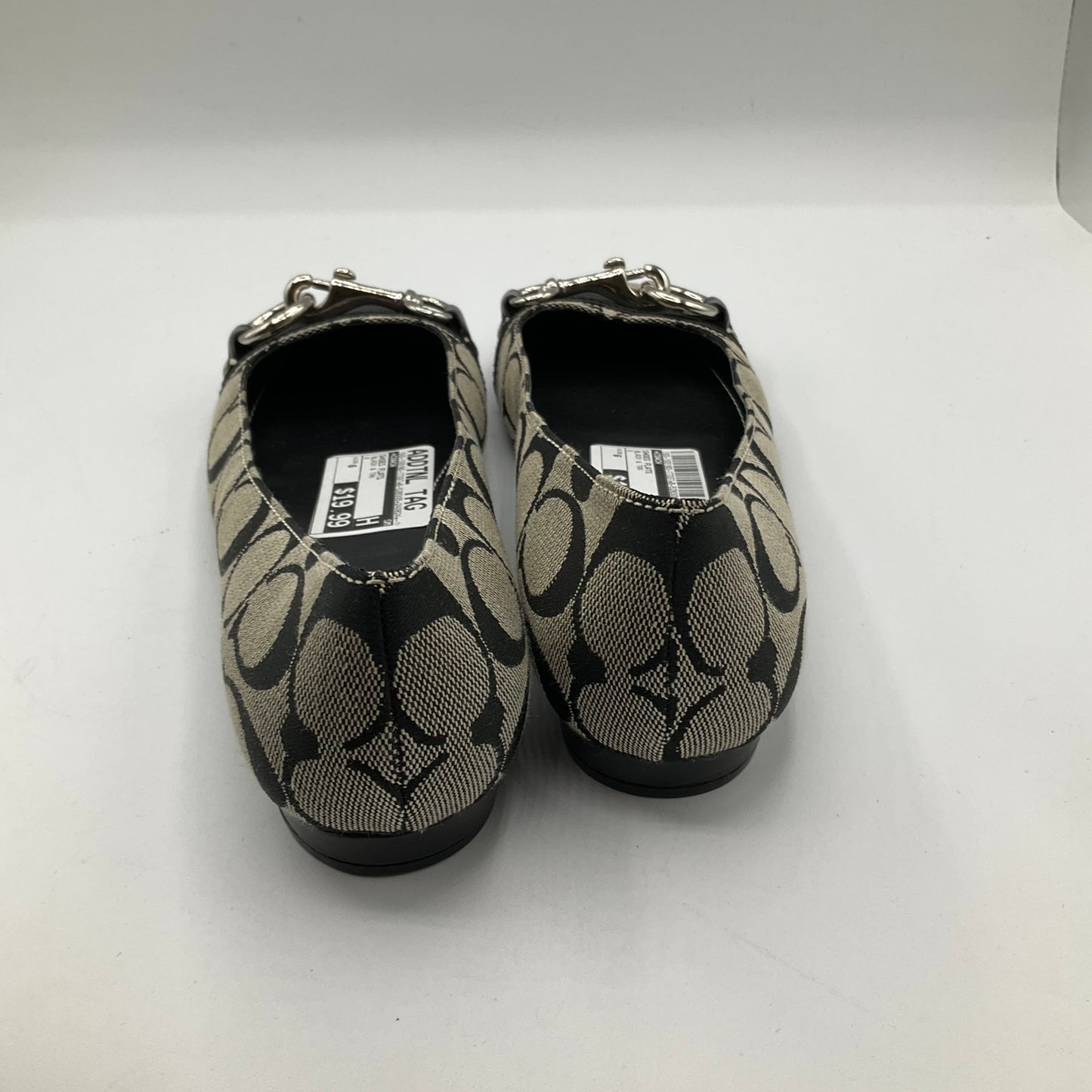 Shoes Flats By Coach In Black & Tan, Size: 6