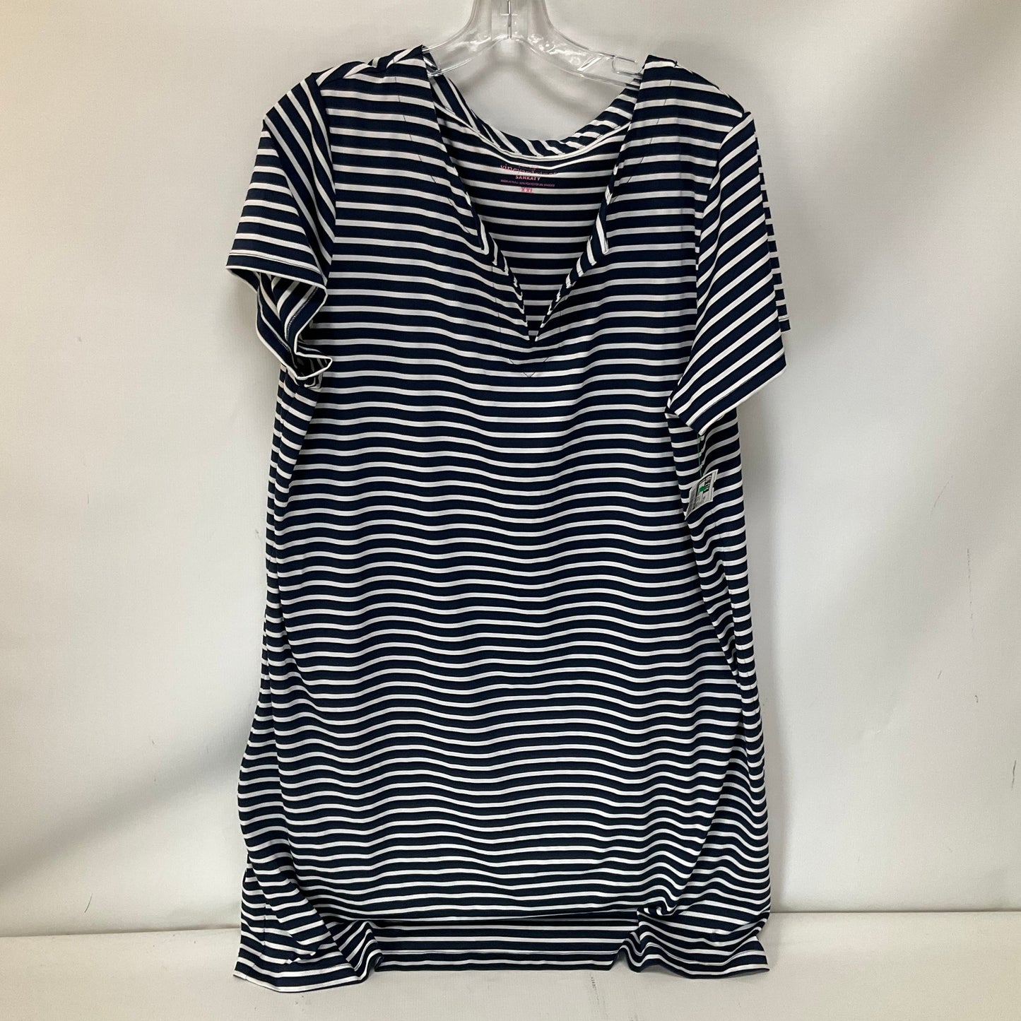 Dress Casual Short By Vineyard Vines In Blue & White, Size: Xxl