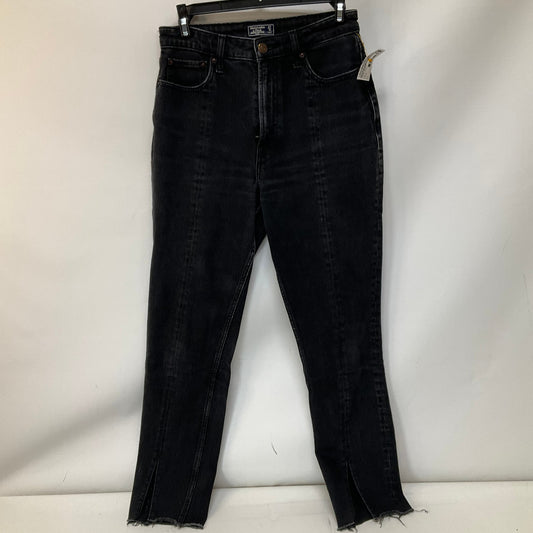 Jeans Skinny By Abercrombie And Fitch In Black Denim, Size: 4