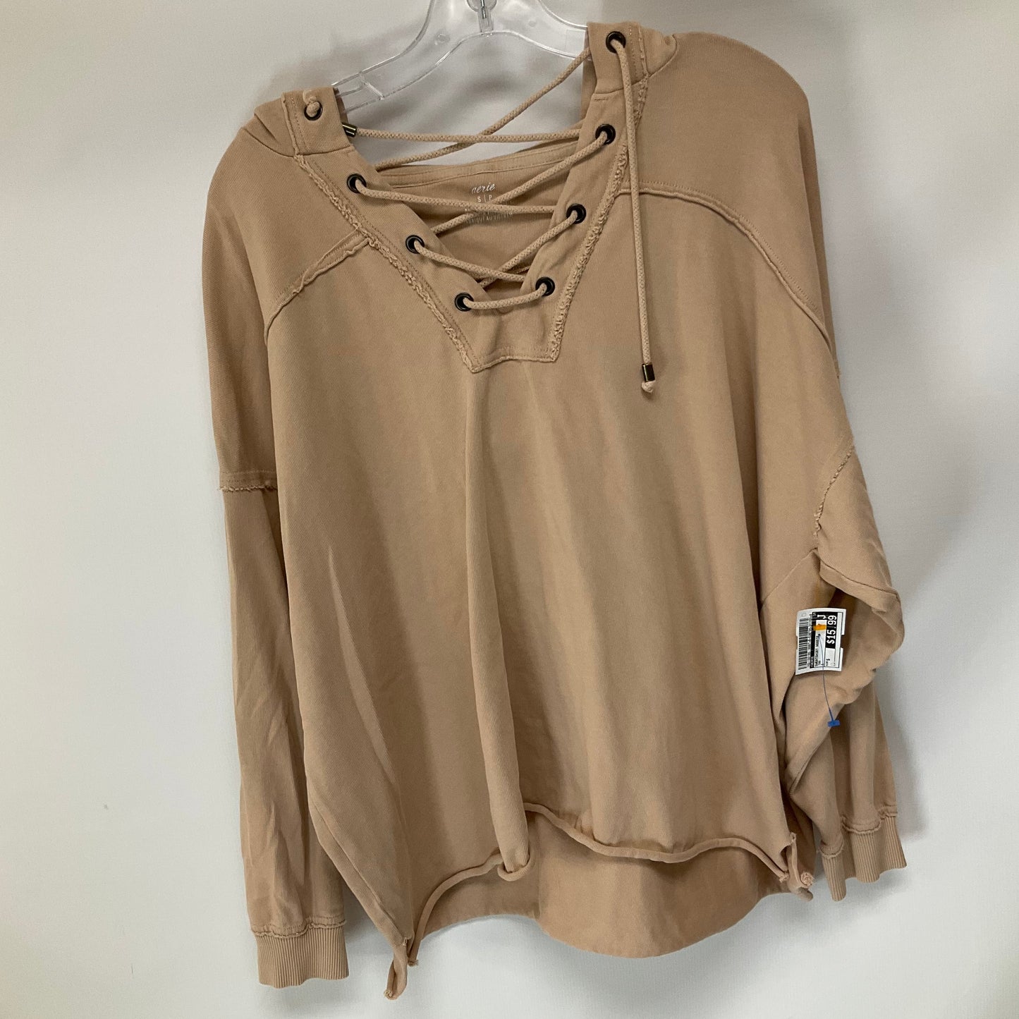 Sweatshirt Hoodie By Aerie In Tan, Size: S