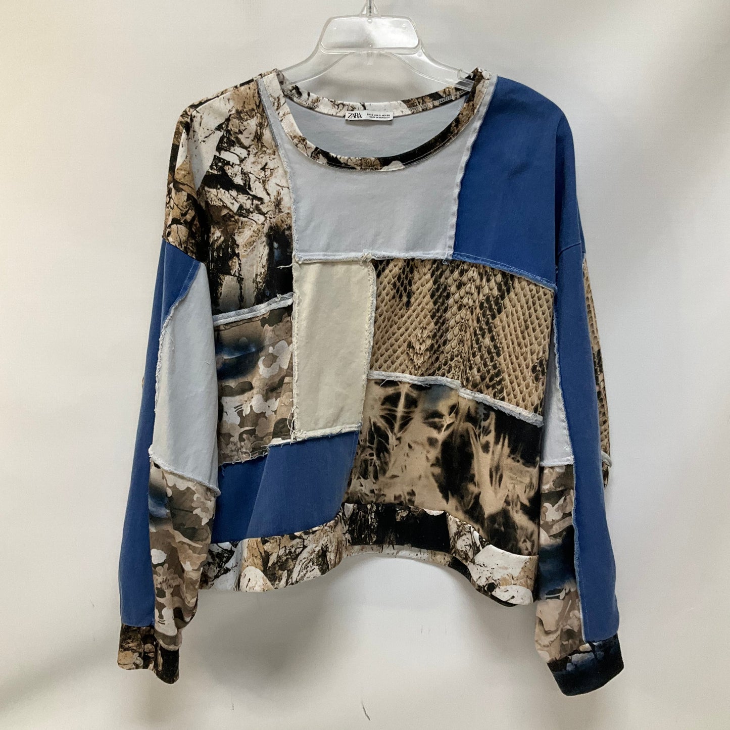 Top Long Sleeve By Zara In Multi-colored, Size: S