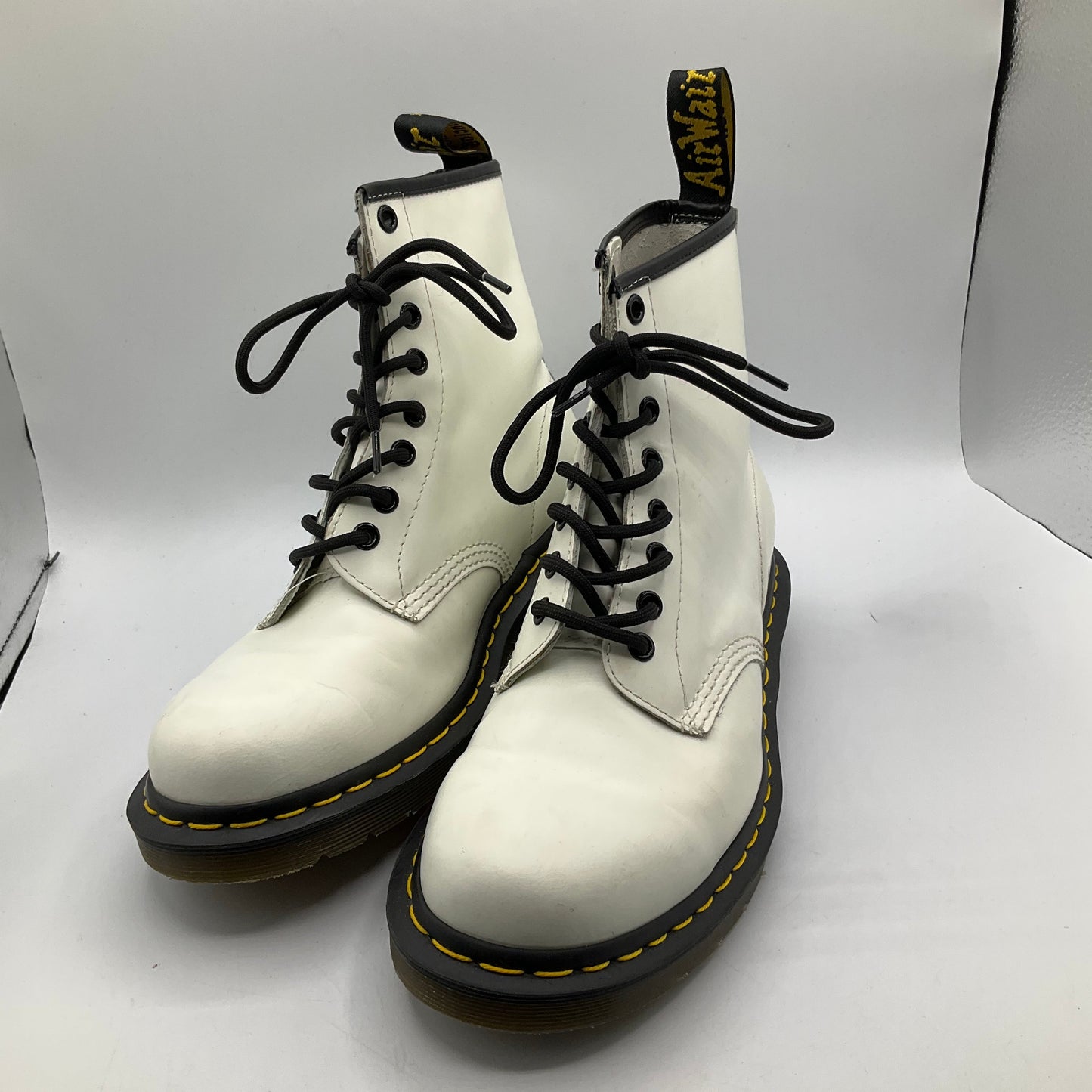 Boots Combat By Dr Martens In White, Size: 8