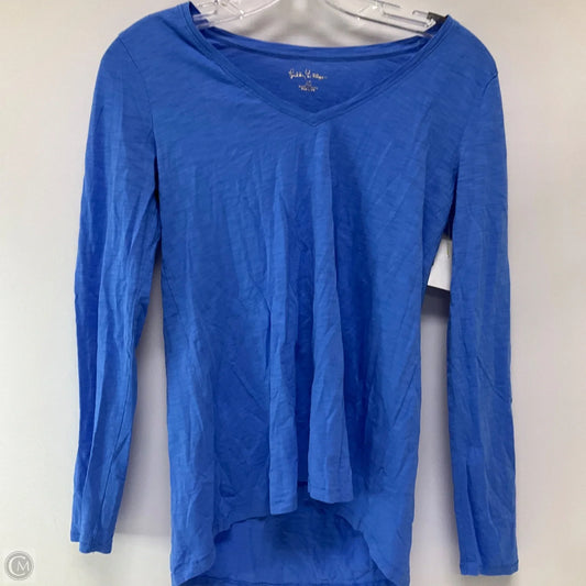 Top Long Sleeve Designer By Lilly Pulitzer In Blue, Size: Xs
