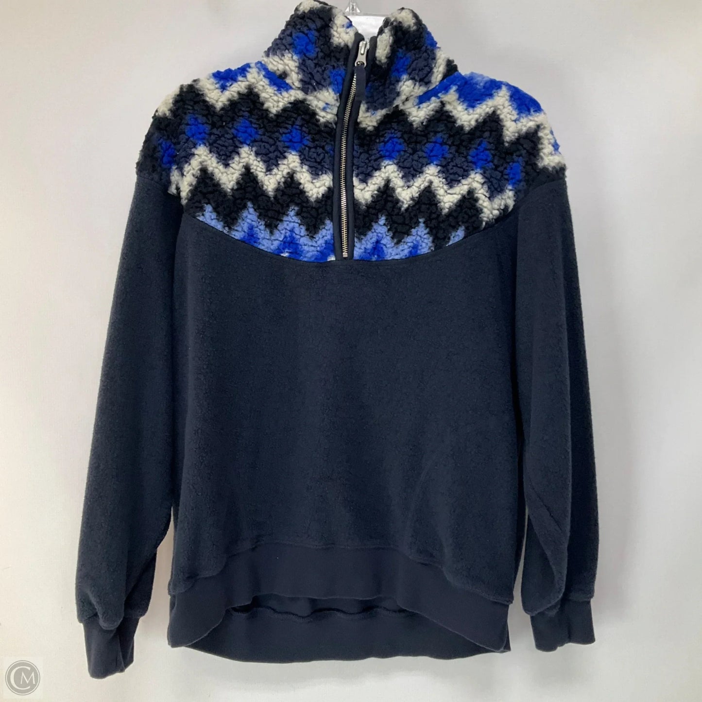 Sweatshirt Collar By Aerie In Blue & White, Size: Xxs