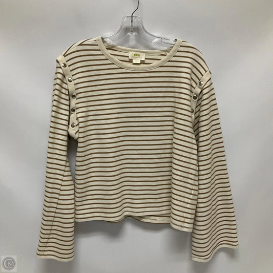 Top Long Sleeve By Maeve In Striped Pattern, Size: Xs