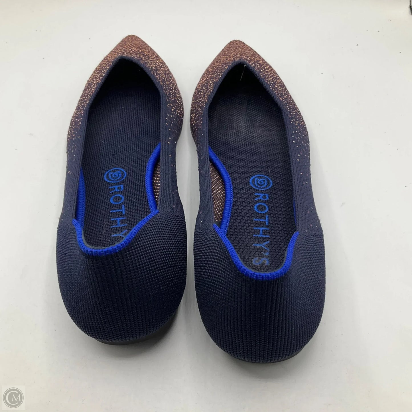 Shoes Flats By Rothys In Blue & Pink, Size: 11.5