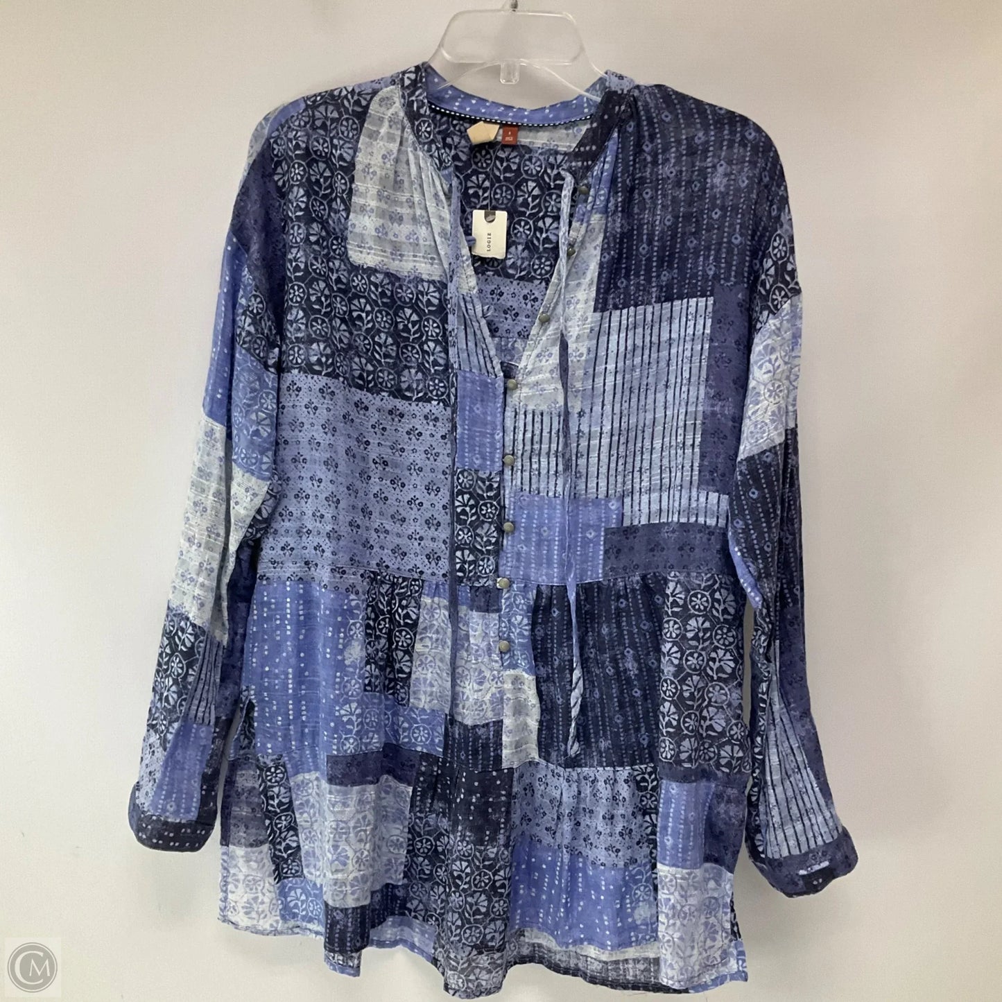 Top Long Sleeve By Pilcro In Blue, Size: S