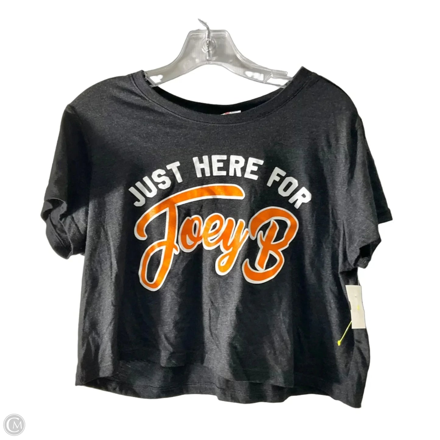 Athletic Top Short Sleeve By Cmc In Grey & Orange, Size: L