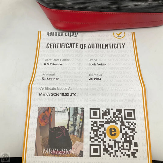 Handbag Luxury Designer By Louis Vuitton, Size: Large