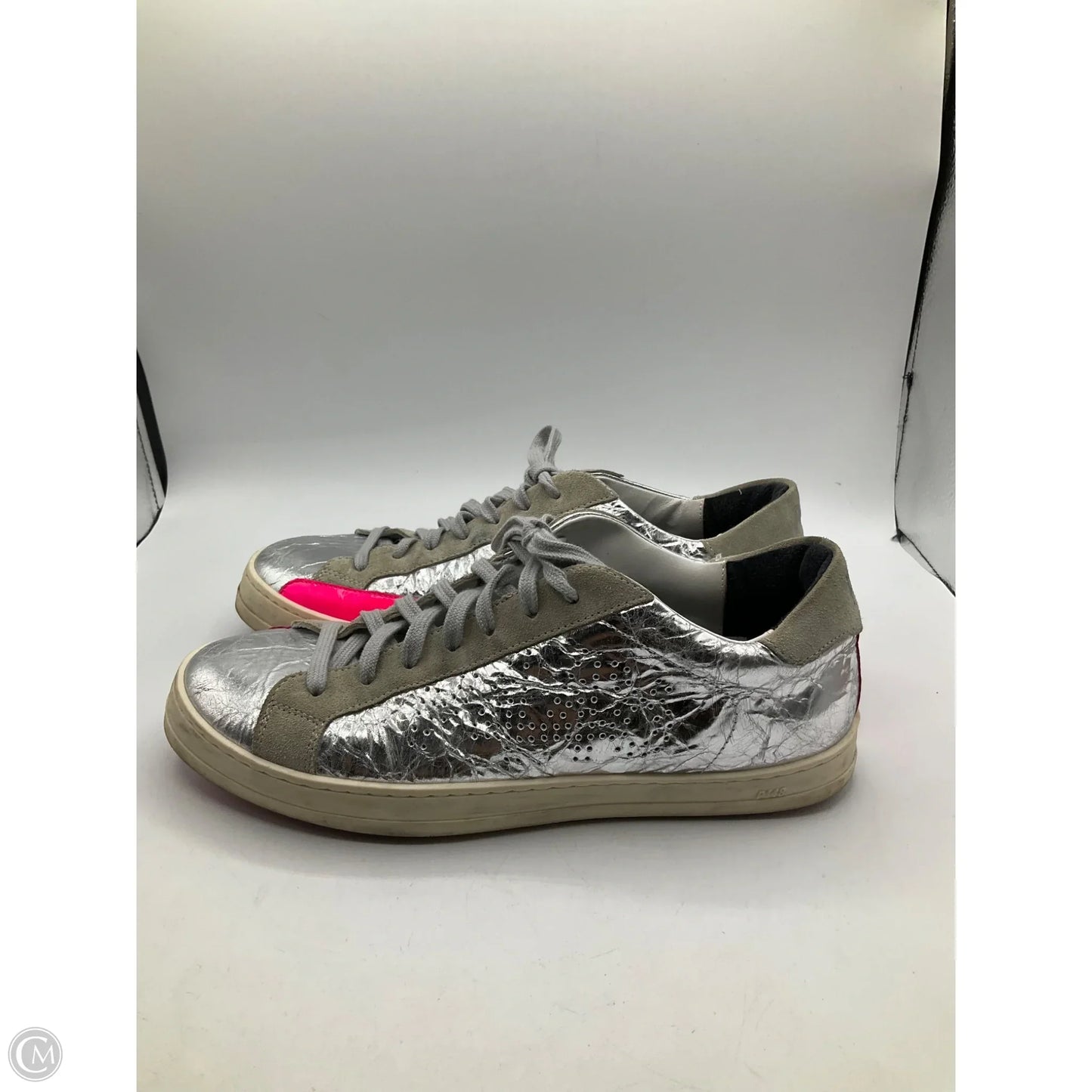 Shoes Sneakers By P448 In Grey & Pink, Size: 9