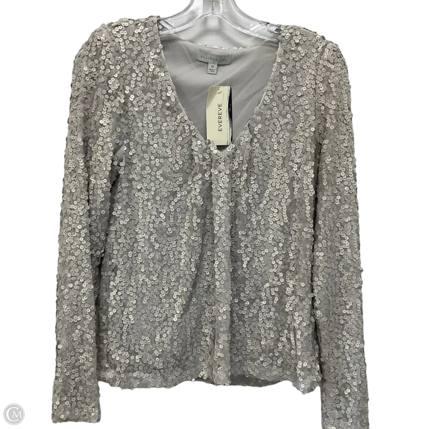 Top Long Sleeve By Allison Joy In Grey, Size: Xs