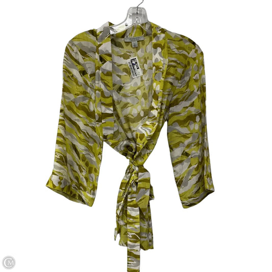 Top 3/4 Sleeve Designer By All Saints In White & Yellow, Size: Xs