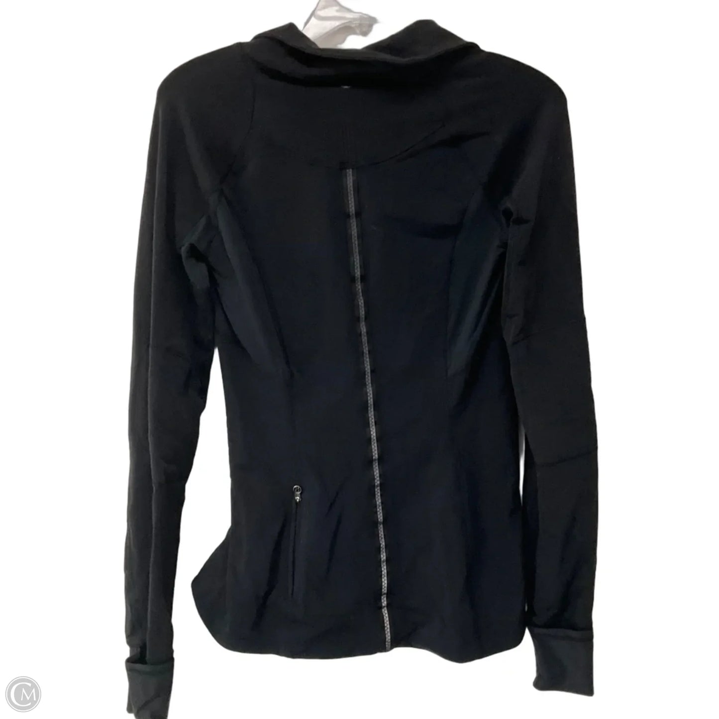 Athletic Top Long Sleeve Collar By Lululemon In Black