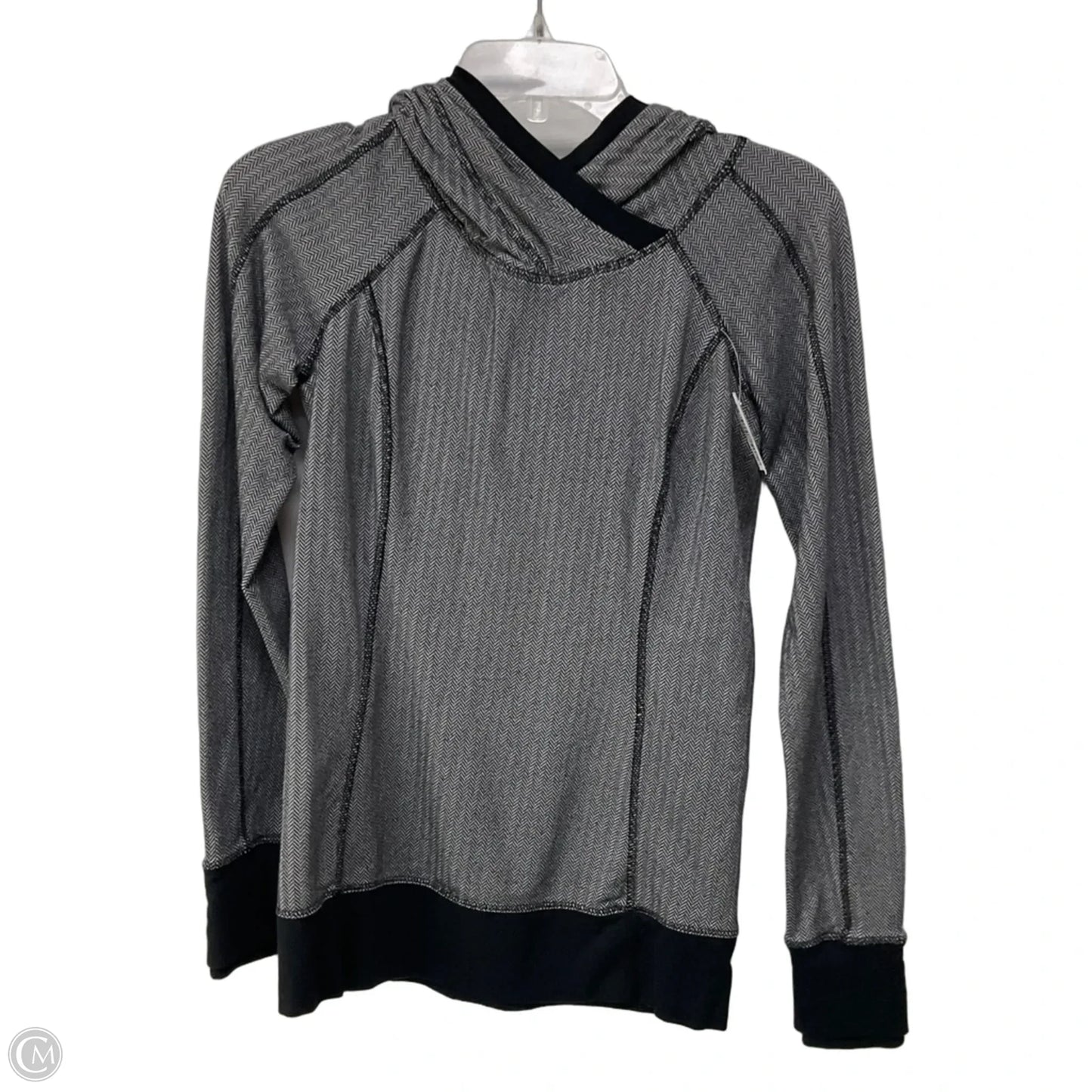 Athletic Top Long Sleeve Hoodie By Lululemon In Grey, Size: 4