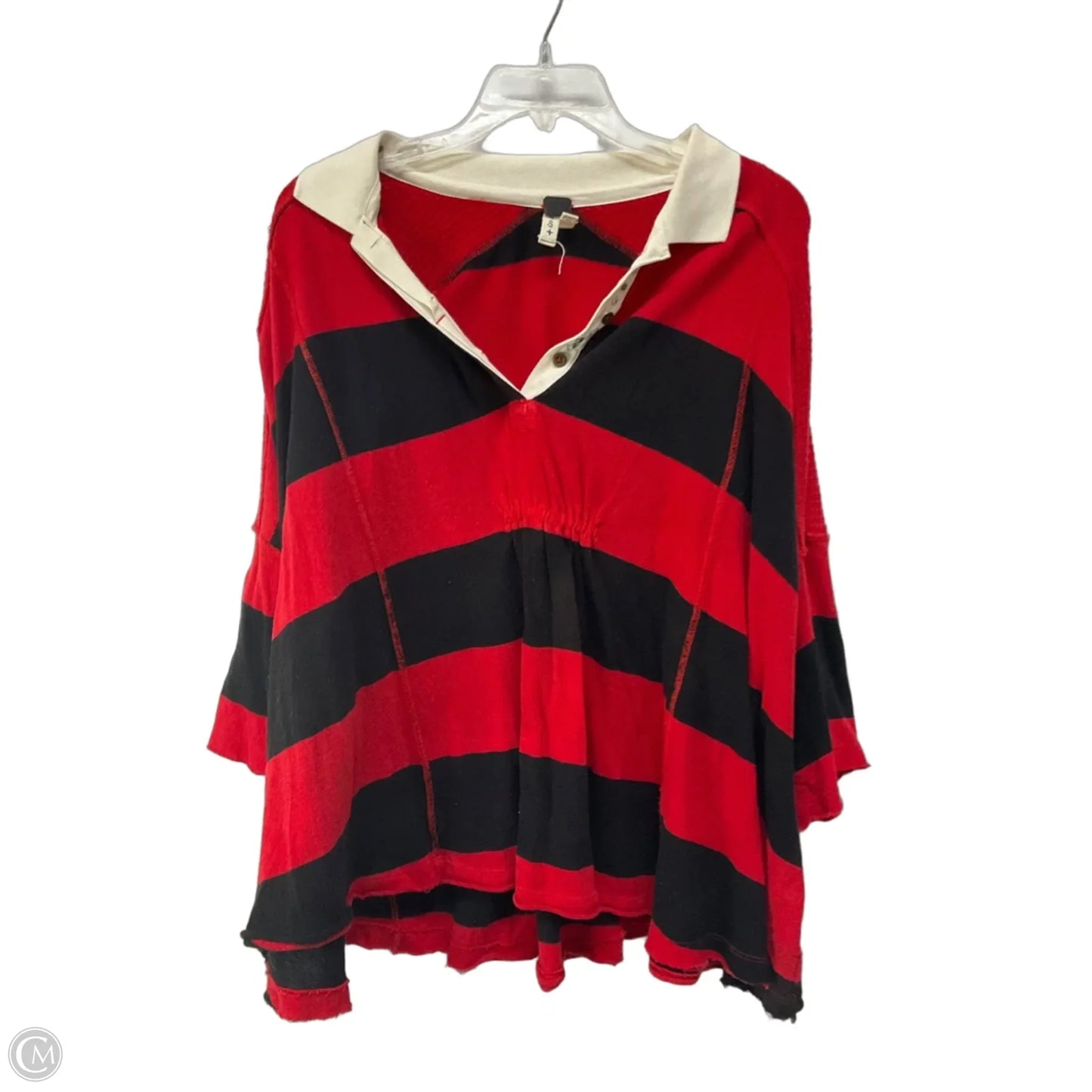 Top Short Sleeve By We The Free In Black & Red, Size: S