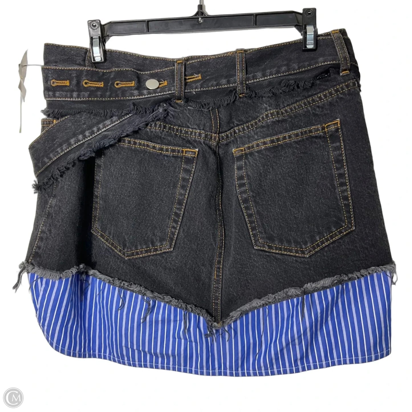 Skirt Mini & Short By Meryll Rogge In Black Denim, Size: 8