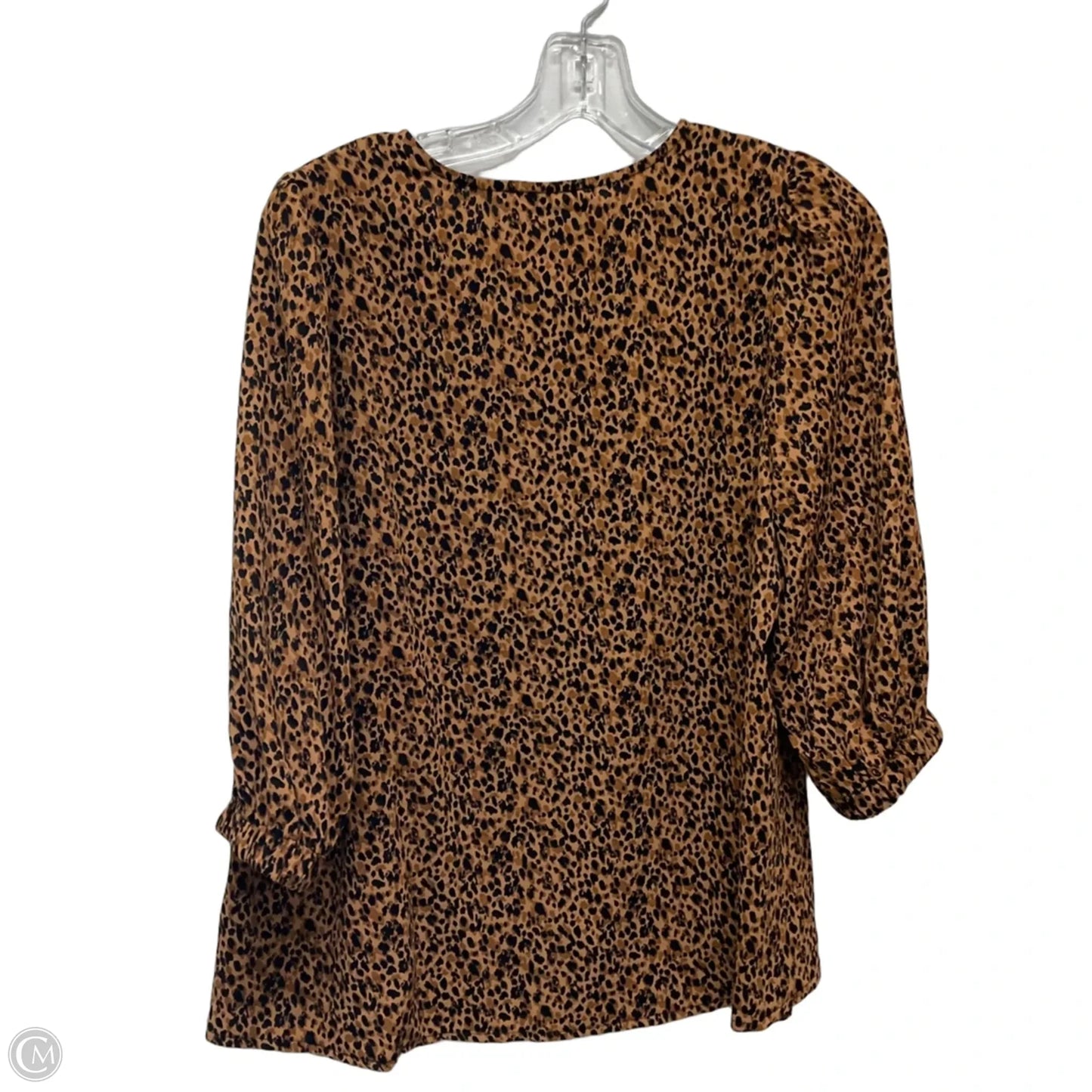 Top Short Sleeve By Pomander Place In Animal Print, Size: S
