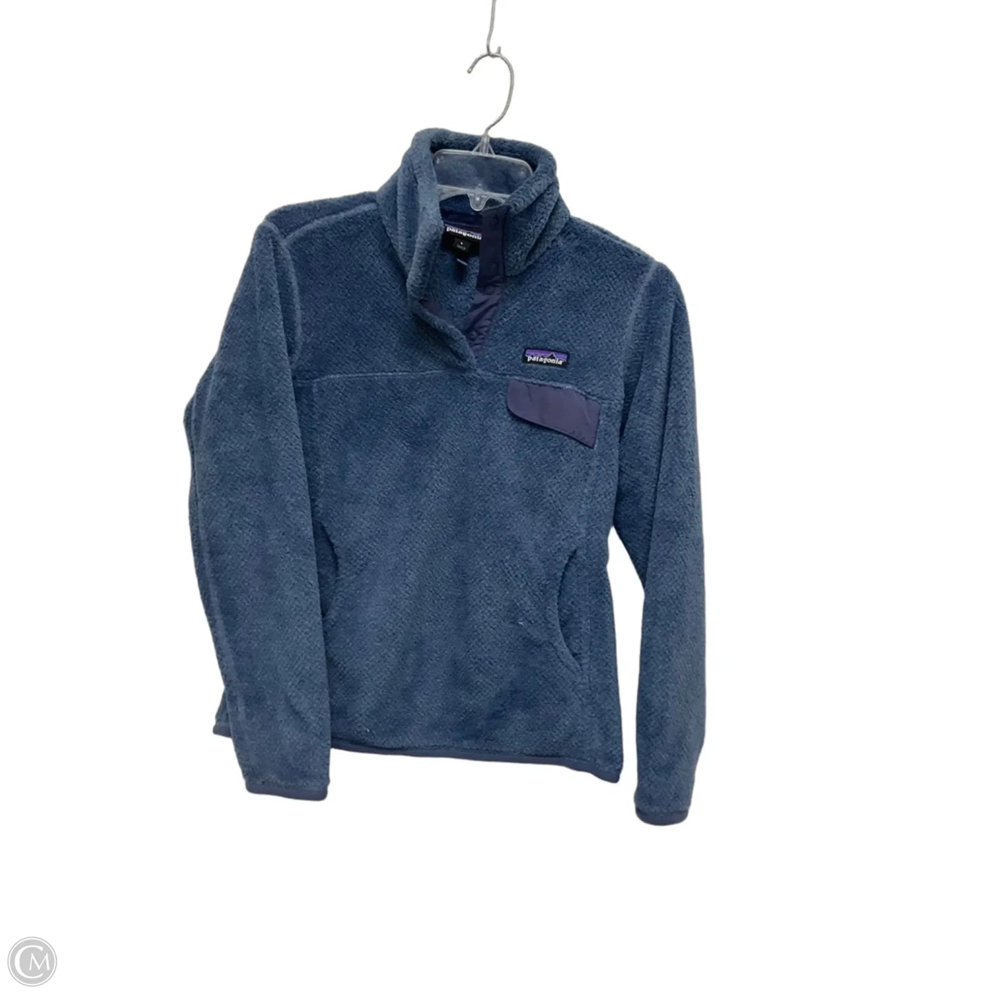 Athletic Sweatshirt Collar By Patagonia In Blue, Size: S
