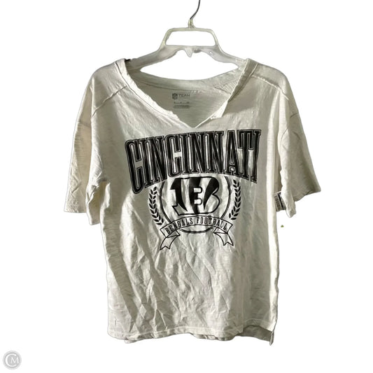 Athletic Top Short Sleeve By Nfl In White, Size: S