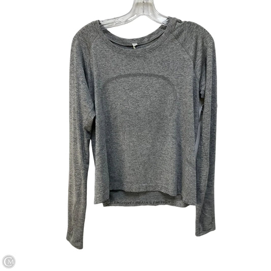 Athletic Top Long Sleeve Crewneck By Lululemon In Grey, Size: 12