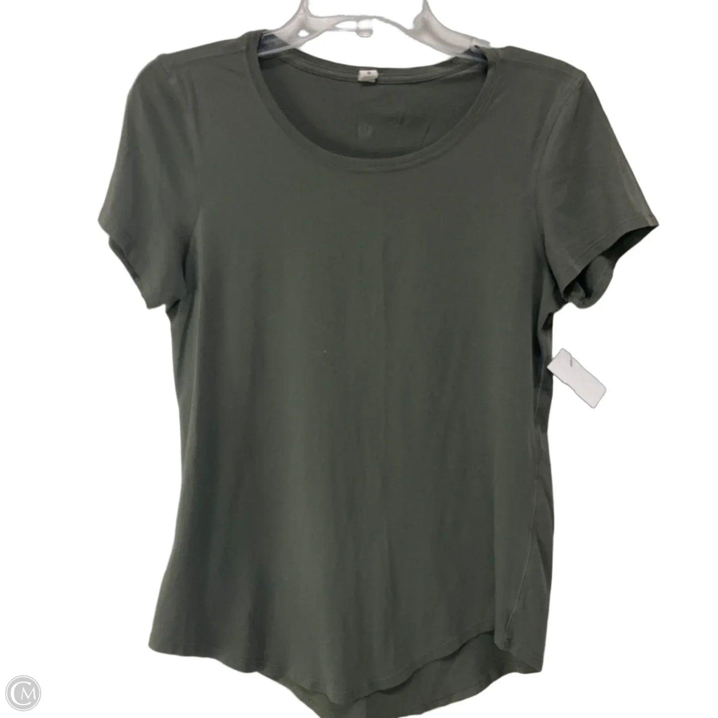 Athletic Top Short Sleeve By Lululemon In Green, Size: 6