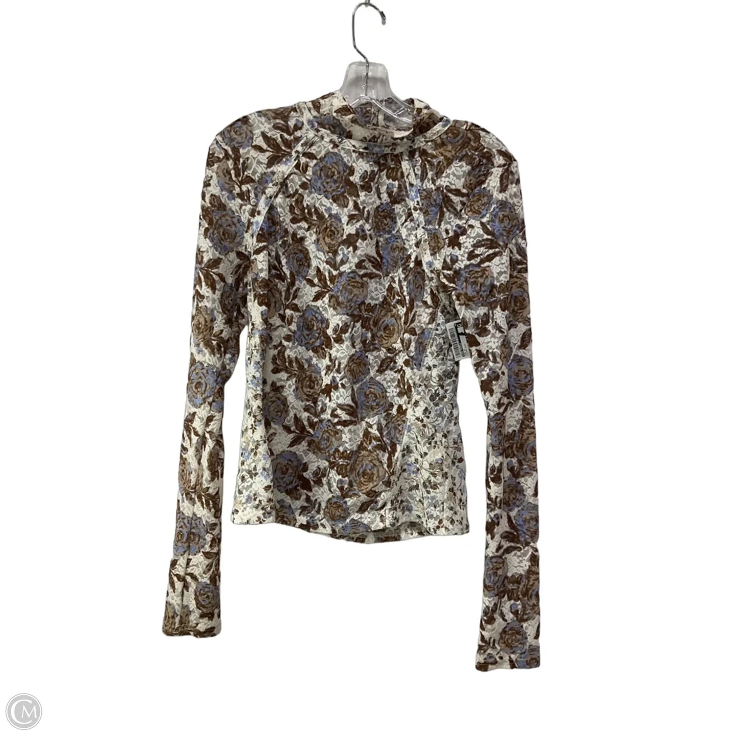 Top Long Sleeve By Free People In Floral Print, Size: Xl