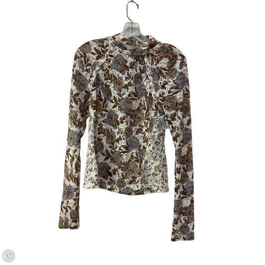 Top Long Sleeve By Free People In Floral Print, Size: Xl