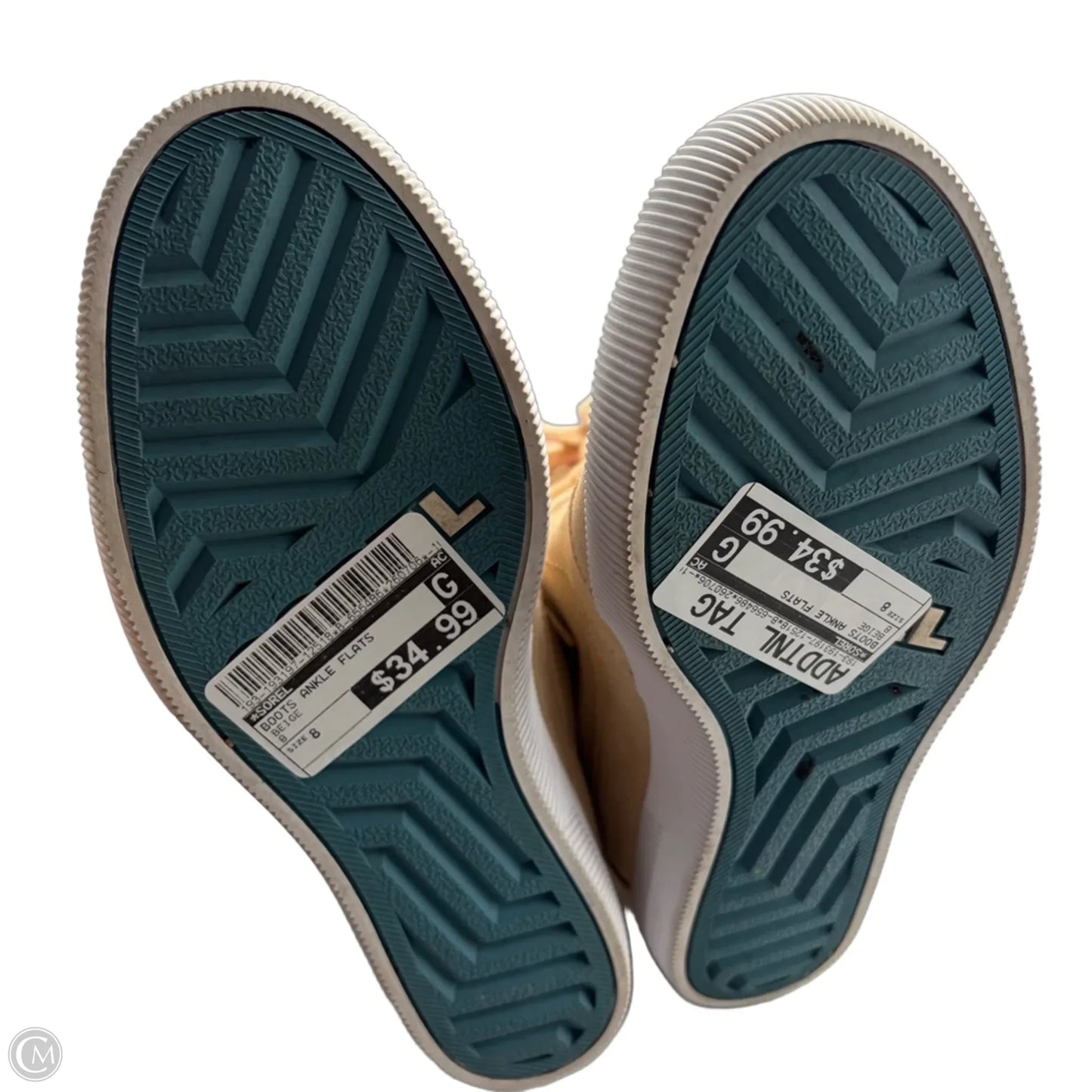 Boots Ankle Flats By Sorel In Beige, Size: 8