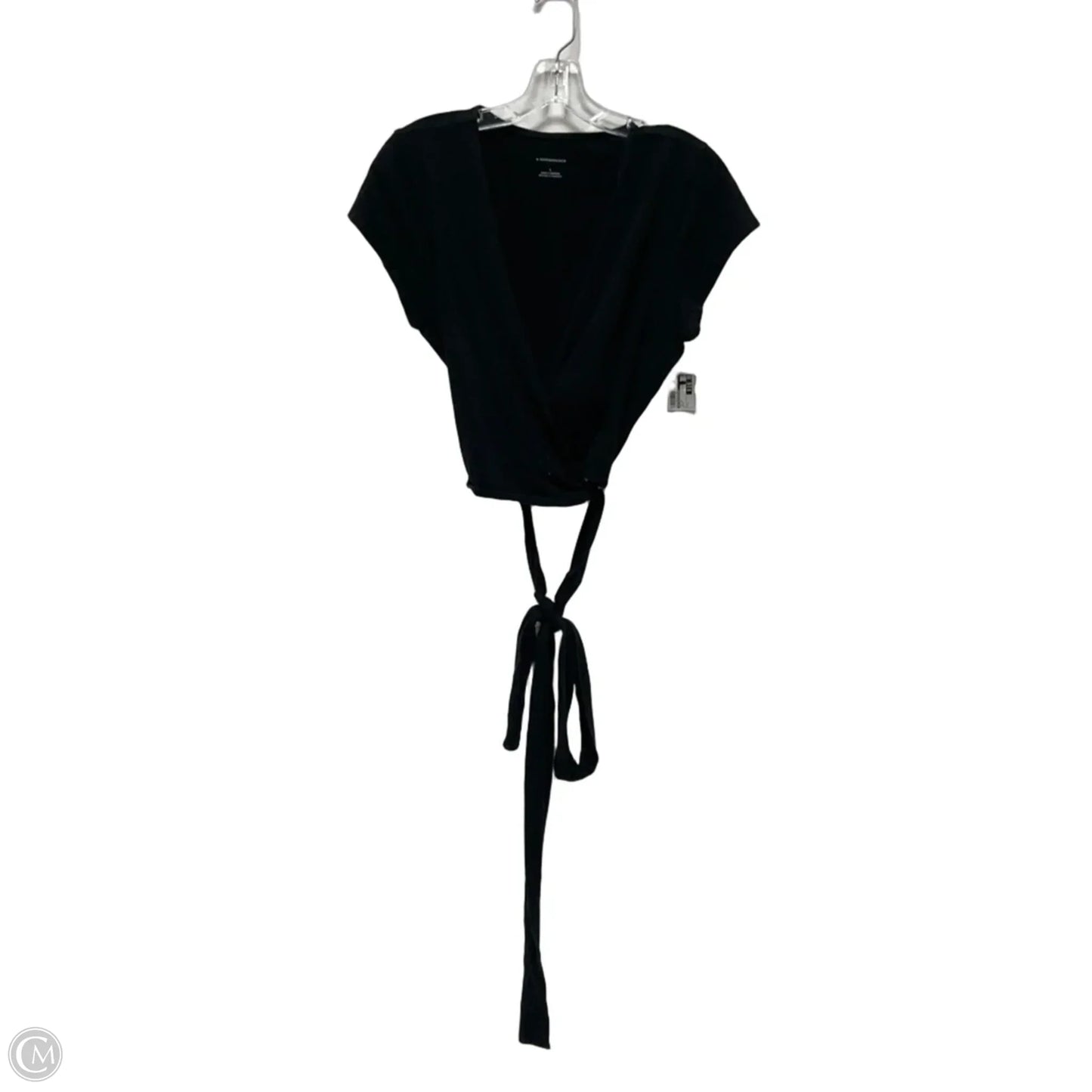 Top Short Sleeve By Anthropologie In Black, Size: L