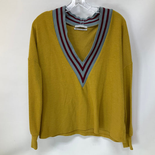 Top Long Sleeve By Urban Outfitters In Yellow, Size: S