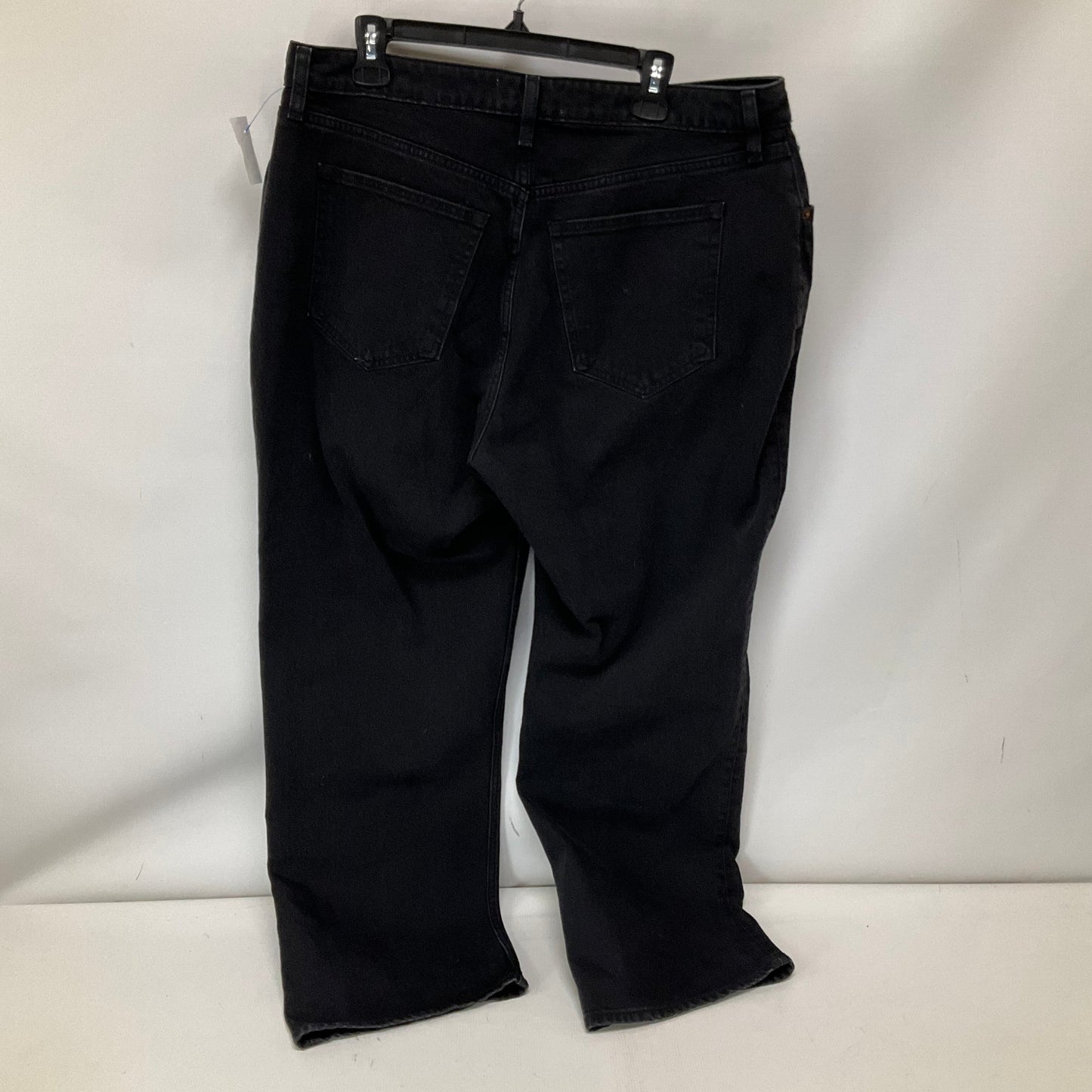 Jeans Straight By Abercrombie And Fitch In Black Denim, Size: 16