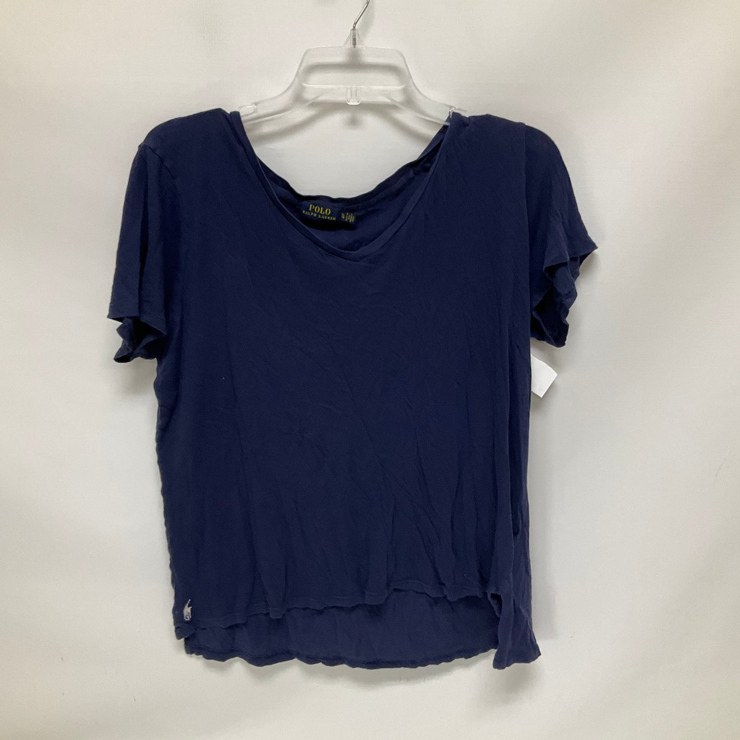 Navy Top Short Sleeve Basic Polo Ralph Lauren, Size Xl